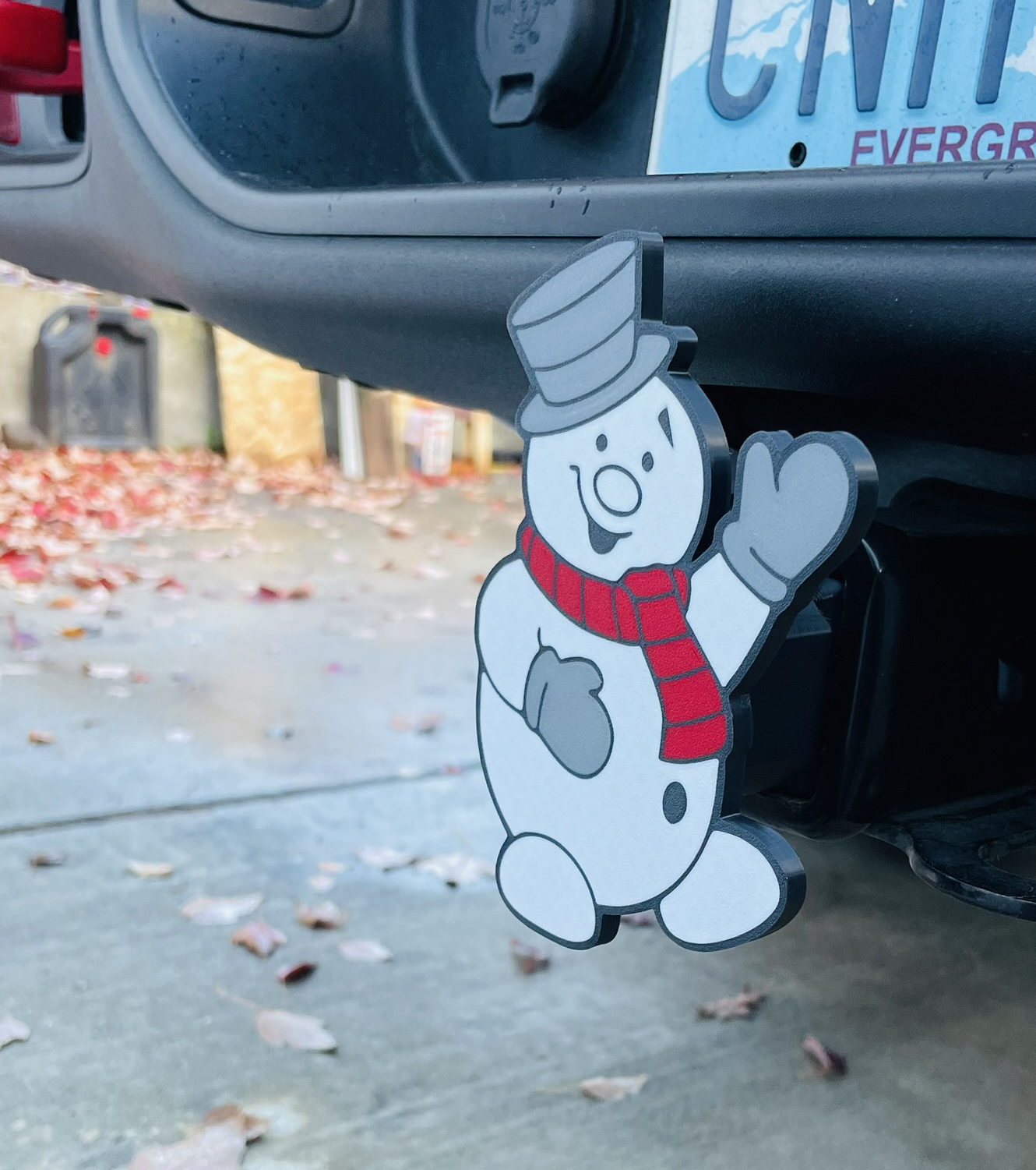Snowman seasonal hitch cover for 2 inch receiver (hitch cover)